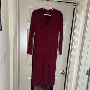 Lane Bryant Red Long Sleeve Dress